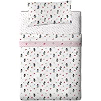 Los mejores  - Disney Minnie Blue Skirt Juego Sábanas Franela de 3 Piezas para Cama 90- Flannel- Multicolor